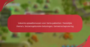 Vakantie-oplaadbonussen voor Gems-pakketten: Feestelijke thema’s, Seizoensgebonden beloningen, Gemeenschapsviering