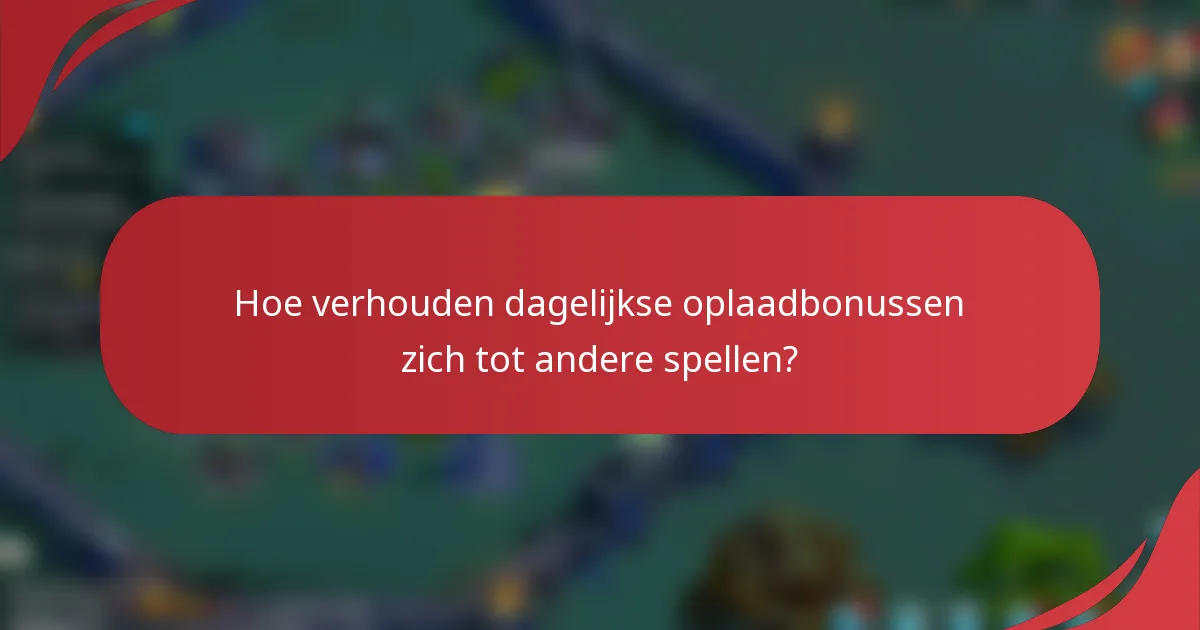 Hoe verhouden dagelijkse oplaadbonussen zich tot andere spellen?